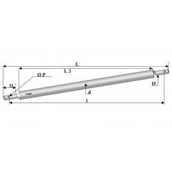 BARRE D' ATTELAGE Ø40X800/980 DEC.28 ( sans coupelle ) Forges Sdt
